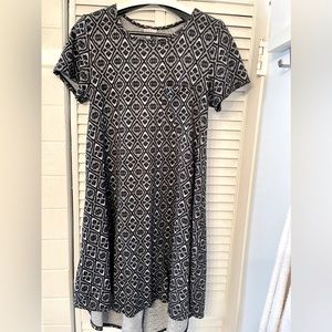 LuLaRoe | Gray/Black Animal/Tribal Print Carly Size Small